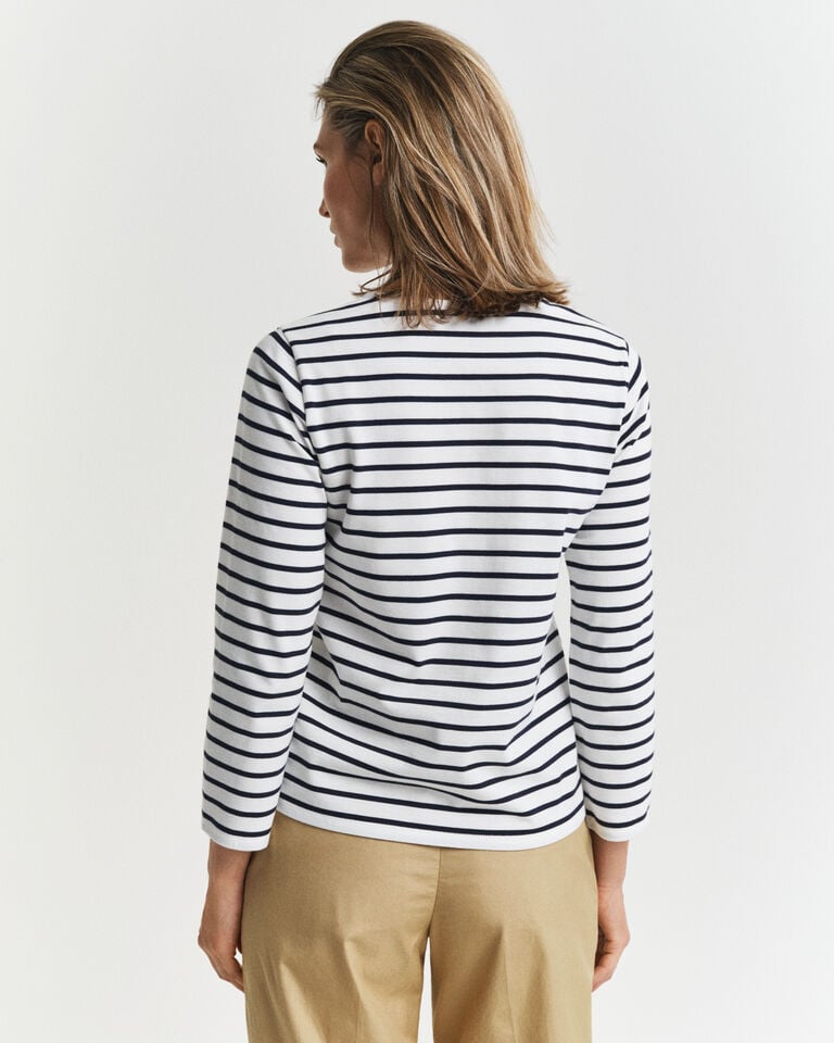 Gant Camiseta de manga 3/4 a rayas bretonas Ahorra y exporta