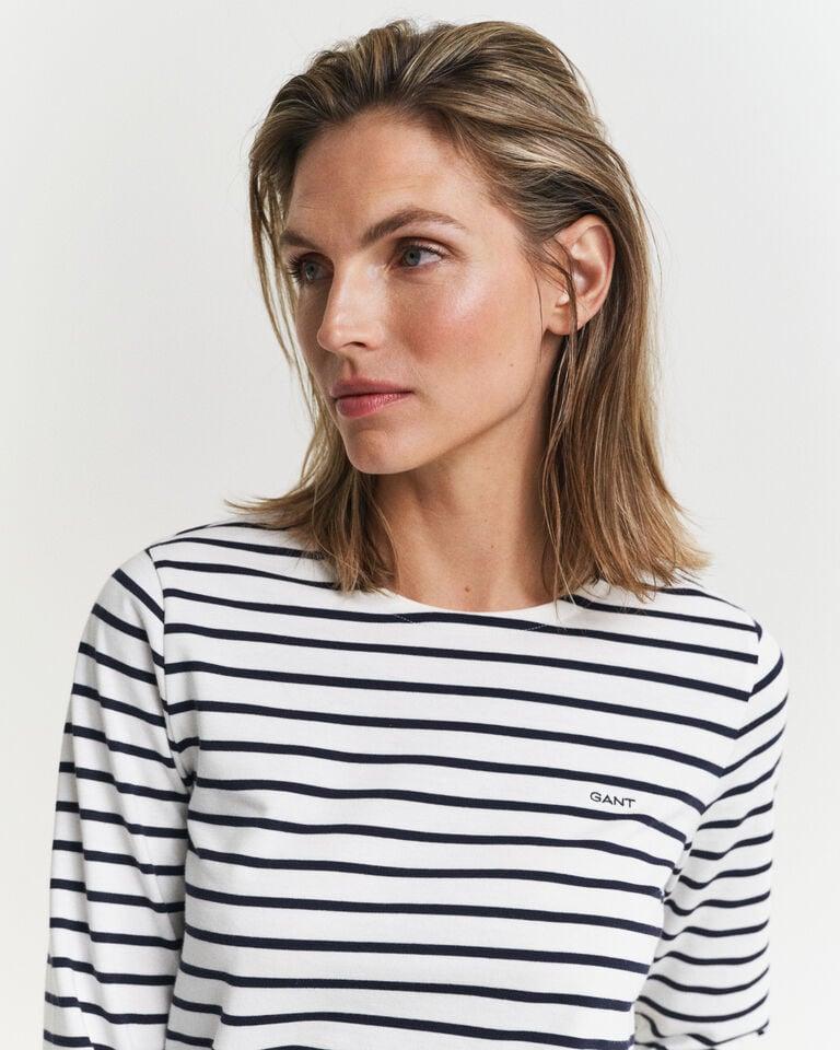 Gant Camiseta de manga 3/4 a rayas bretonas Ahorra y exporta