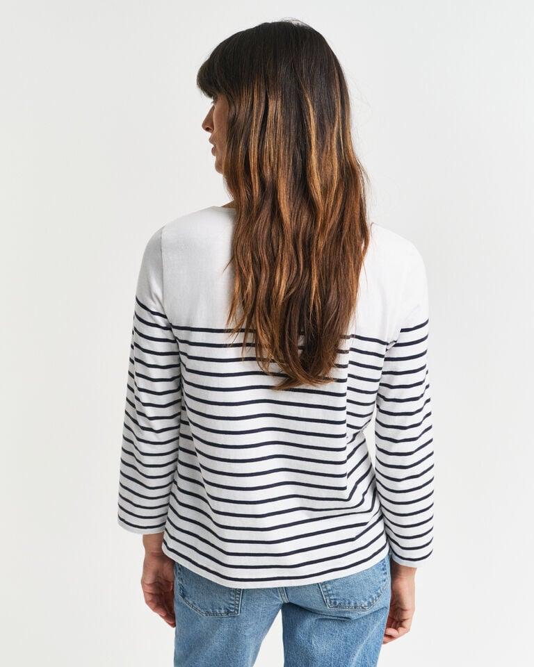 Gant Camiseta a rayas bretonas con cuello de barco Precios de Black Friday