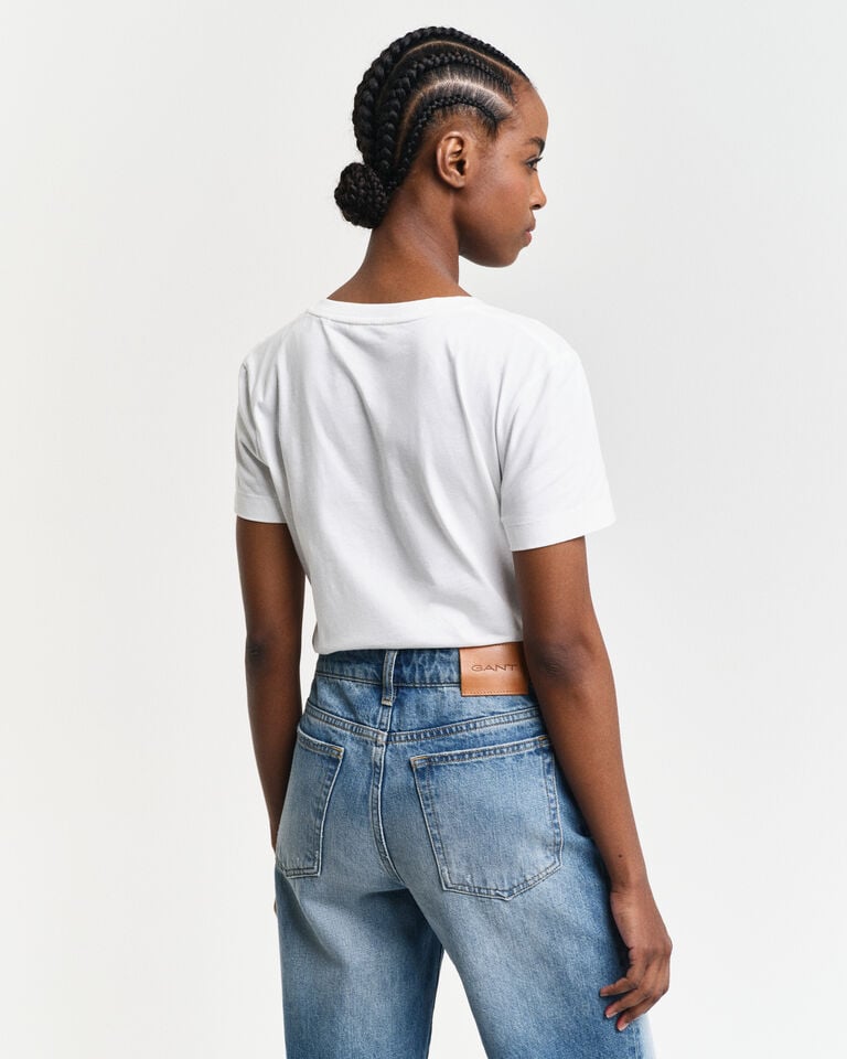 Gant Camiseta Shield con cuello de pico En oferta