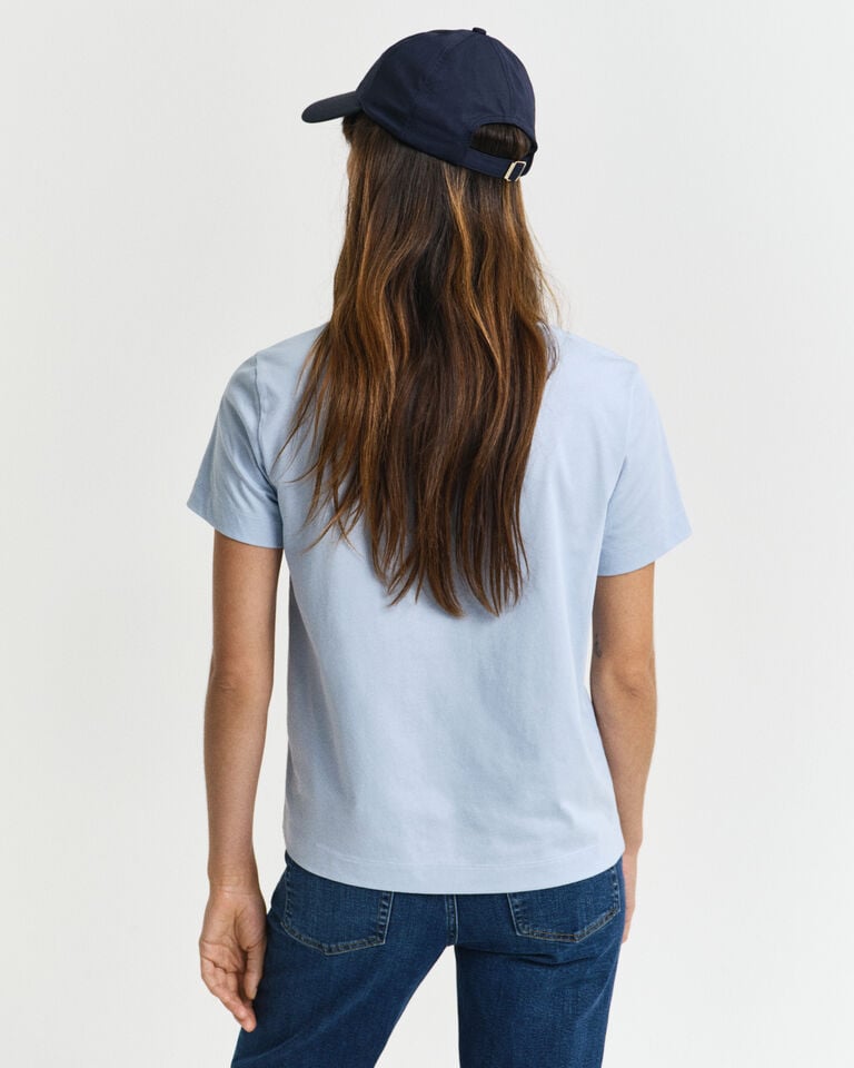 Gant Camiseta Shield con cuello de pico Descuento por venta flash