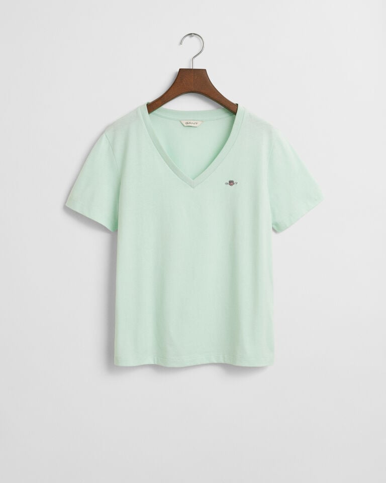 Gant Camiseta Shield con cuello de pico