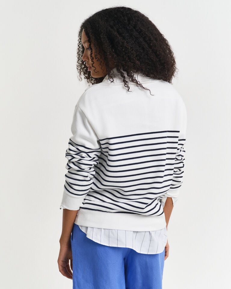 Gant Sudadera con media cremallera canalé y rayas bretonas Los más vendidos