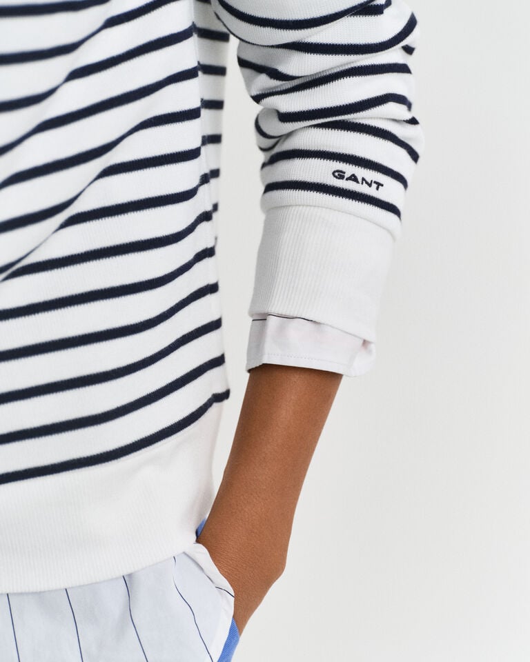 Gant Sudadera con media cremallera canalé y rayas bretonas Los más vendidos
