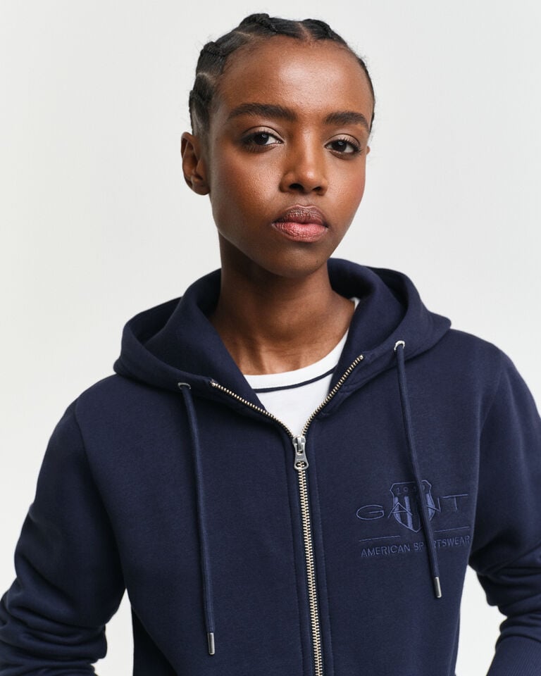 Gant Sudadera con capucha y cremallera Tonal Archive Shield Tienda