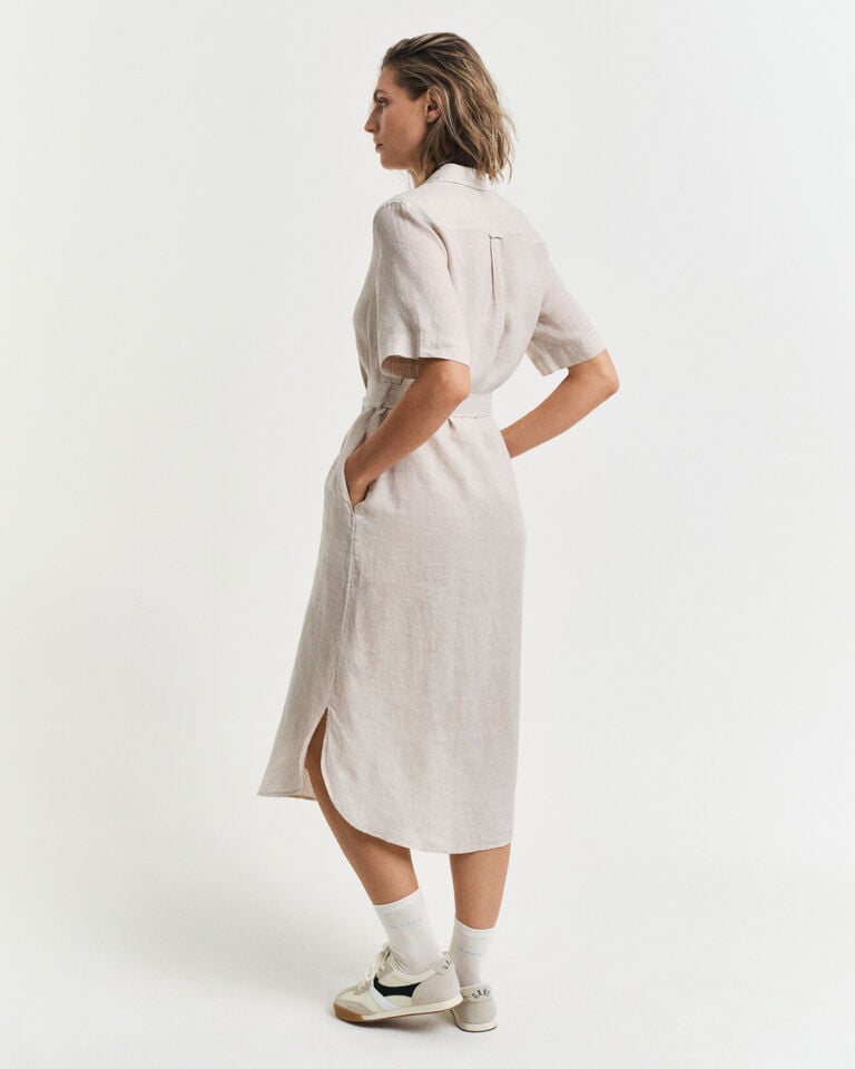 Gant Vestido camisero de manga corta de lino Último día
