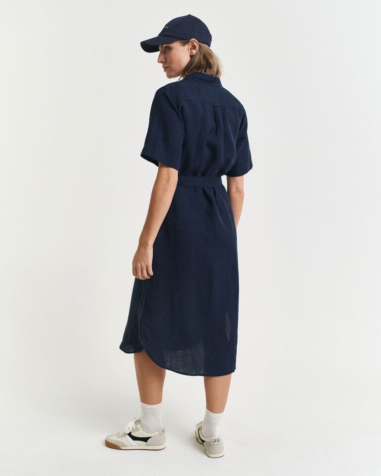 Gant Vestido camisero de manga corta de lino Oferta especial de fábrica