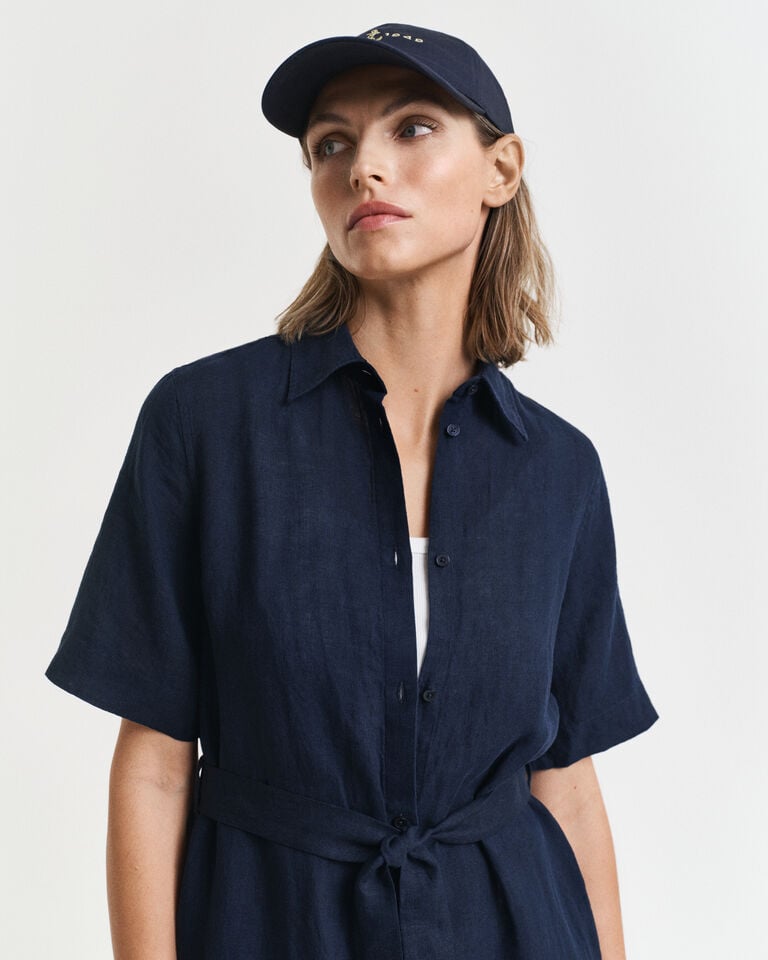 Gant Vestido camisero de manga corta de lino Oferta especial de fábrica
