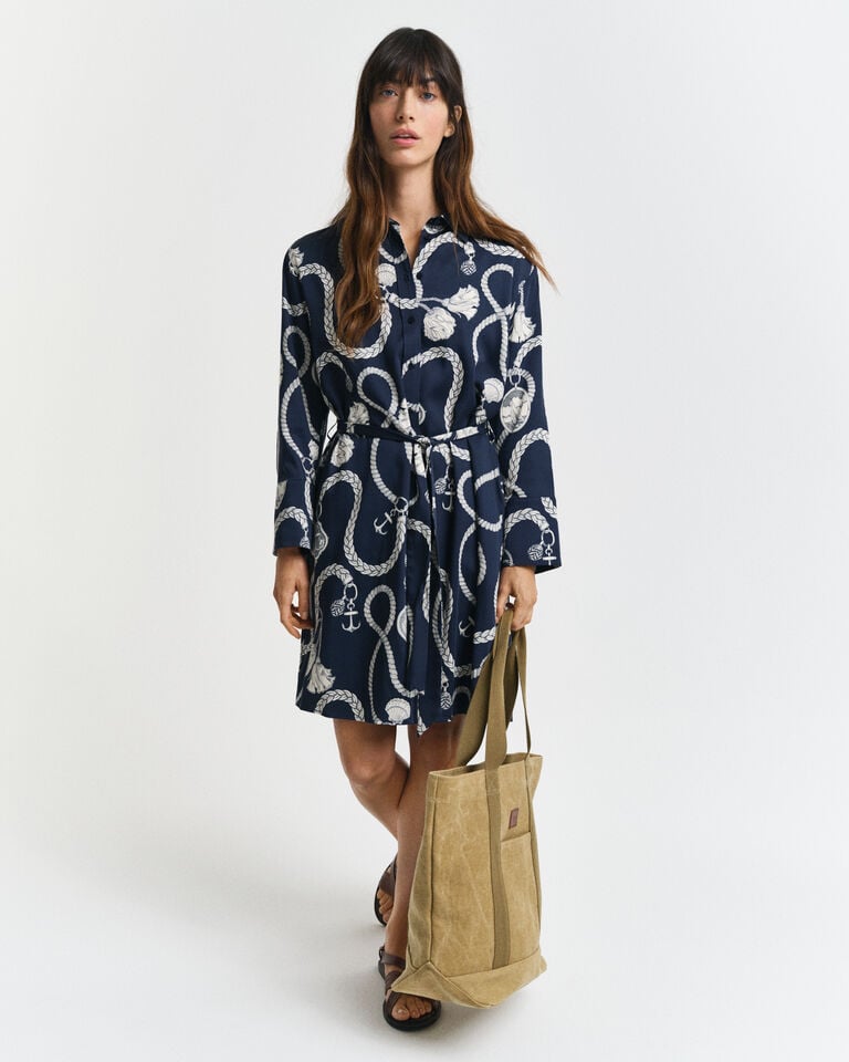 Gant Vestido camisero con estampado Sailing Superdescuento