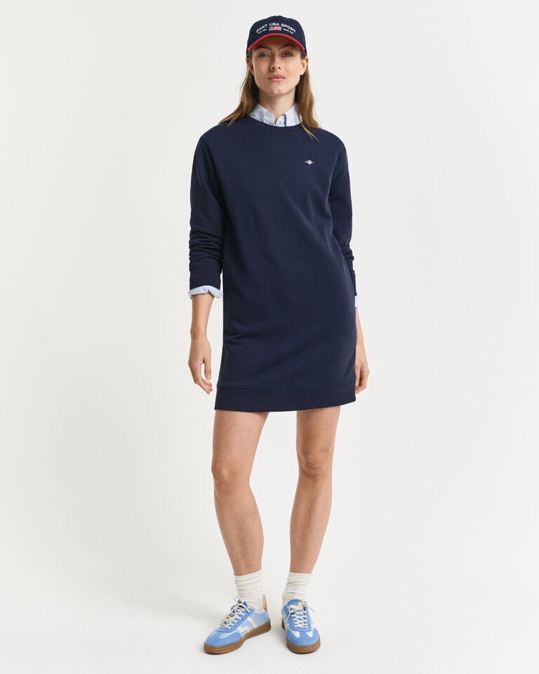 Gant Vestido estilo sudadera de cuello redondo Archive Shield Graphic