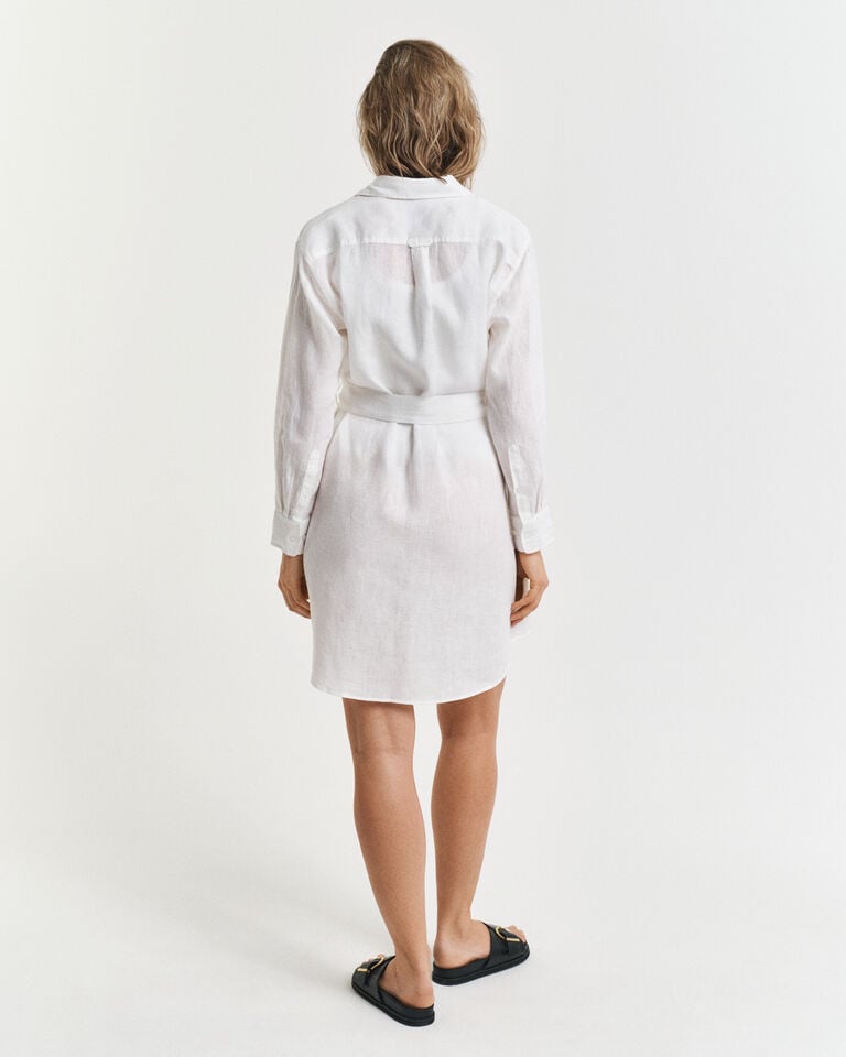 Gant Vestido camisero de lino con cinturón Precios de Black Friday
