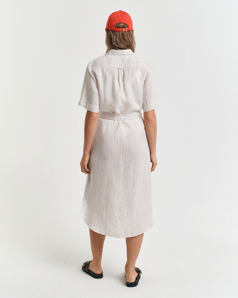 Gant Vestido camisero de lino a rayas En oferta