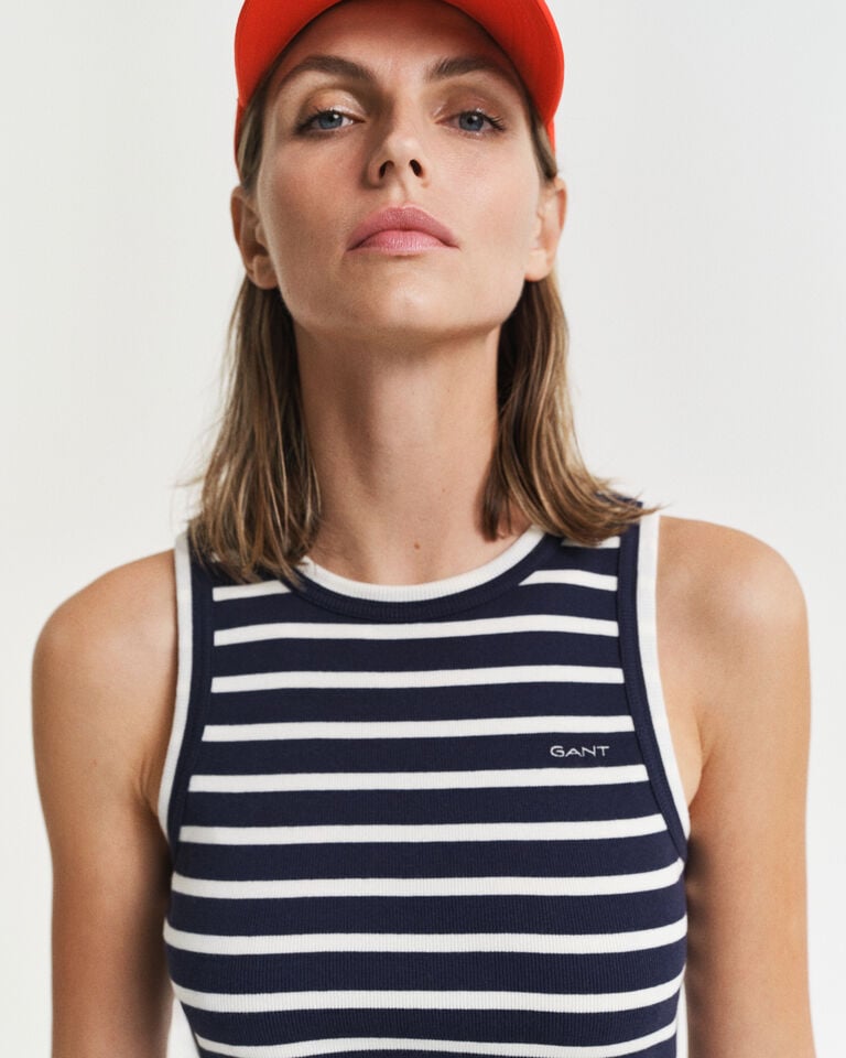 Gant Vestido sin mangas de punto a rayas Última moda