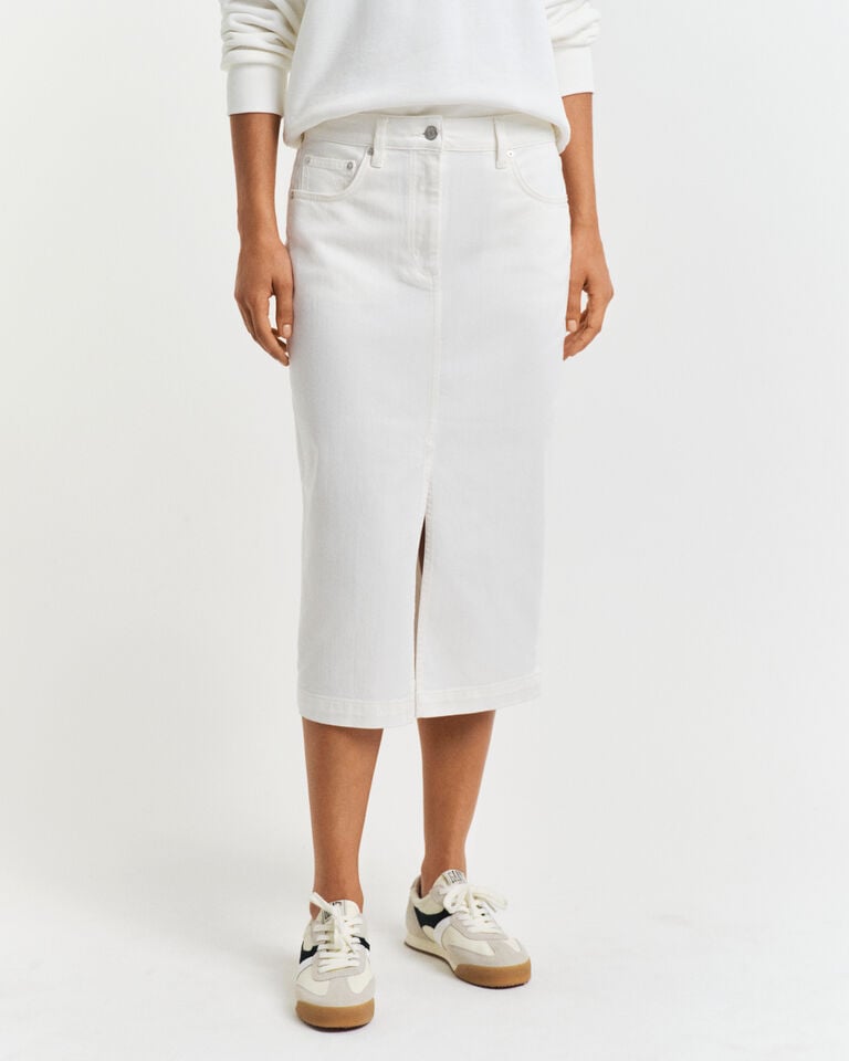 Gant Falda vaquera midi blanca Rebajas top