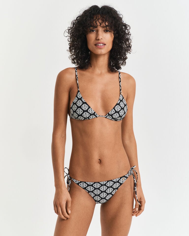 Gant Top de bikini de triángulo con estampado Monogram Envío internacional gratuito