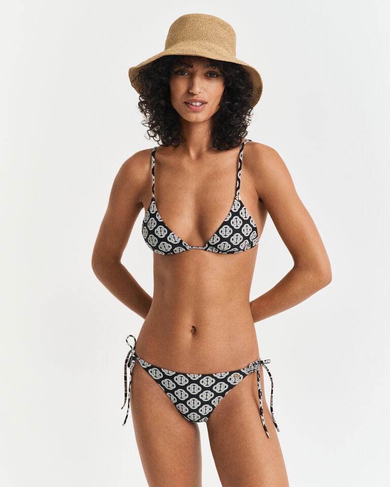 Gant Braguita de bikini con lazada y estampado Monogram Tienda de fábrica
