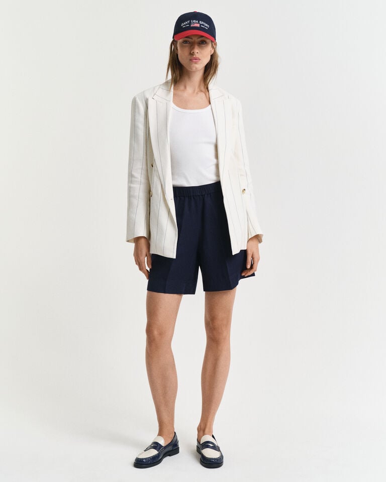 Gant Pantalones cortos Relaxed Fit en mezcla de lino Pull-On Precio ultrabajo