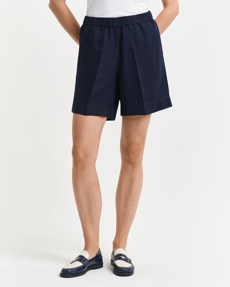 Gant Pantalones cortos Relaxed Fit en mezcla de lino Pull-On Precio ultrabajo