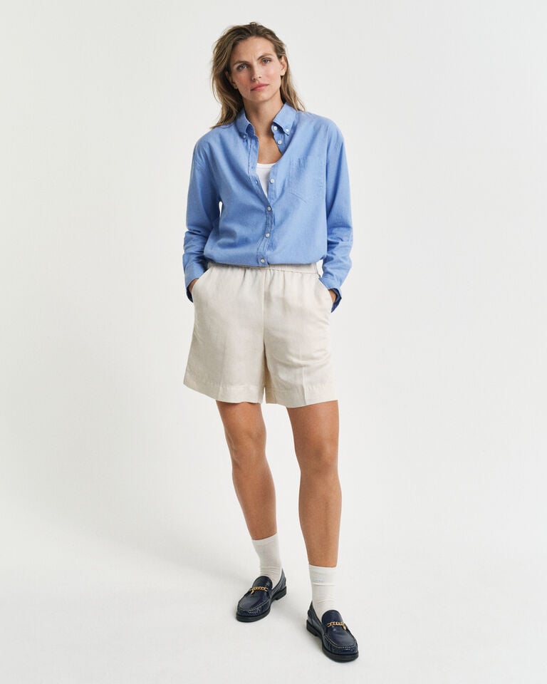 Gant Pantalones cortos Relaxed Fit en mezcla de lino Pull-On