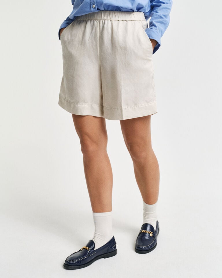 Gant Pantalones cortos Relaxed Fit en mezcla de lino Pull-On 2025
