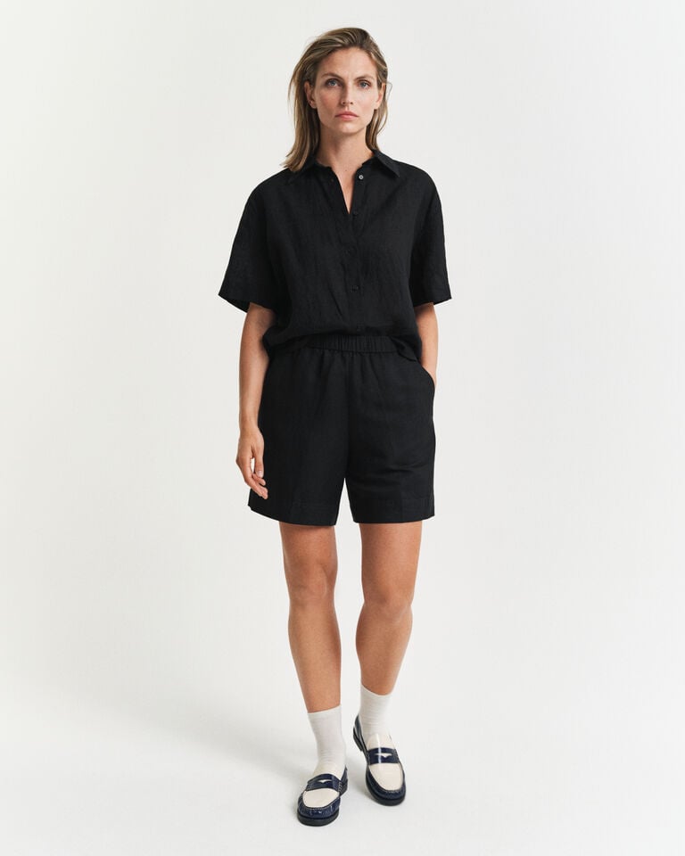 Gant Pantalones cortos Relaxed Fit en mezcla de lino Pull-On