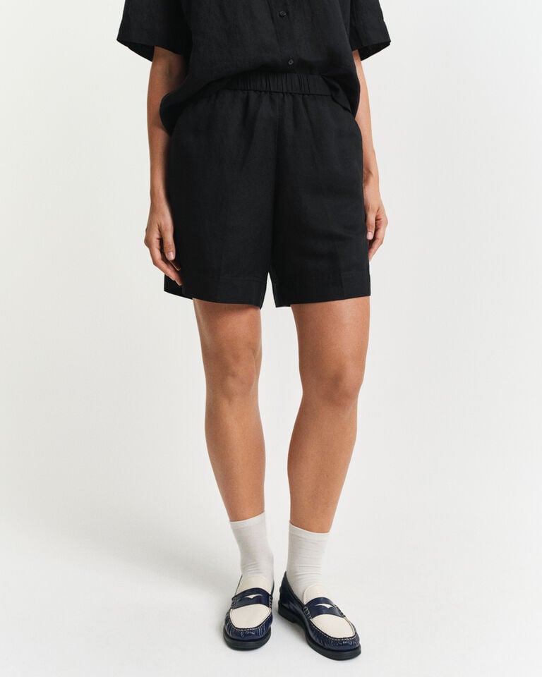 Gant Pantalones cortos Relaxed Fit en mezcla de lino Pull-On En línea