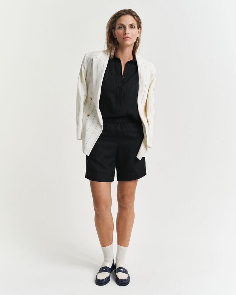 Gant Pantalones cortos Relaxed Fit en mezcla de lino Pull-On En línea
