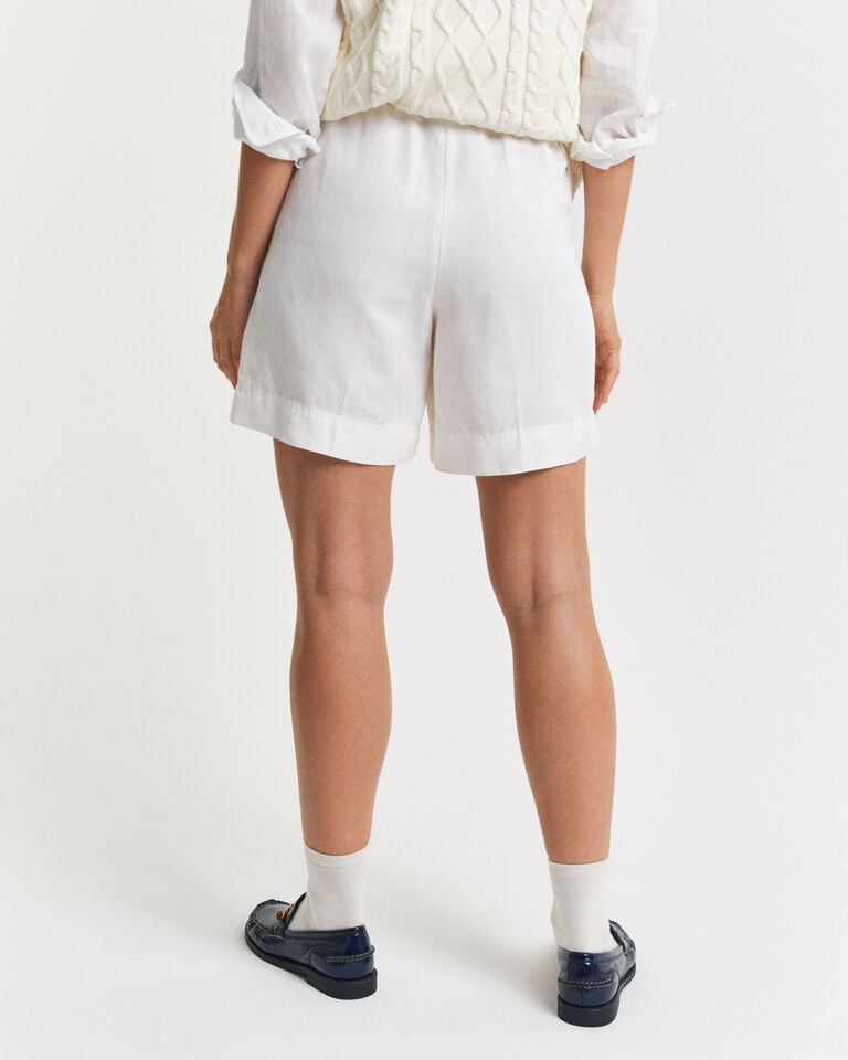 Gant Pantalones cortos Relaxed Fit en mezcla de lino Pull-On Outlet online