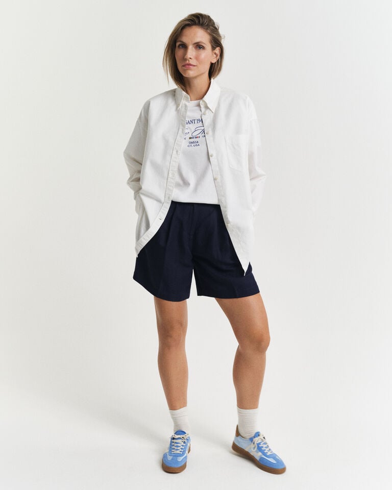 Gant Pantalones cortos entallados de lino Rebajas