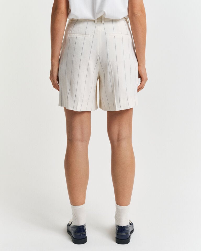 Gant Pantalones cortos de lino con raya diplomática Venta caliente