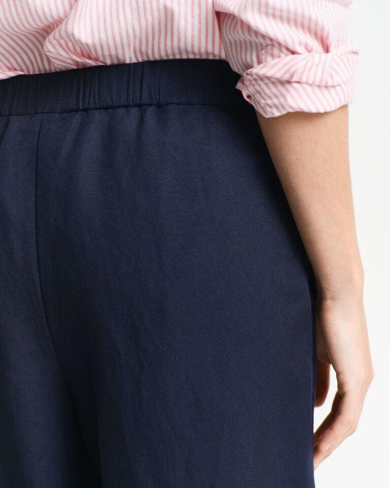 Gant Pantalones Relaxed Fit en mezcla de lino Pull-On Tienda