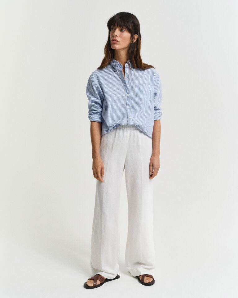 Gant Pantalones Relaxed Fit en mezcla de lino Pull-On