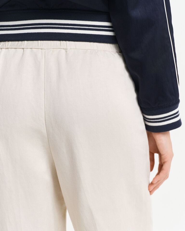 Gant Pantalones Relaxed Fit en mezcla de lino Pull-On Rebajas online