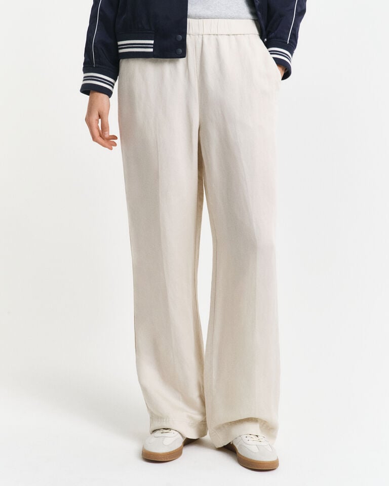 Gant Pantalones Relaxed Fit en mezcla de lino Pull-On Rebajas online