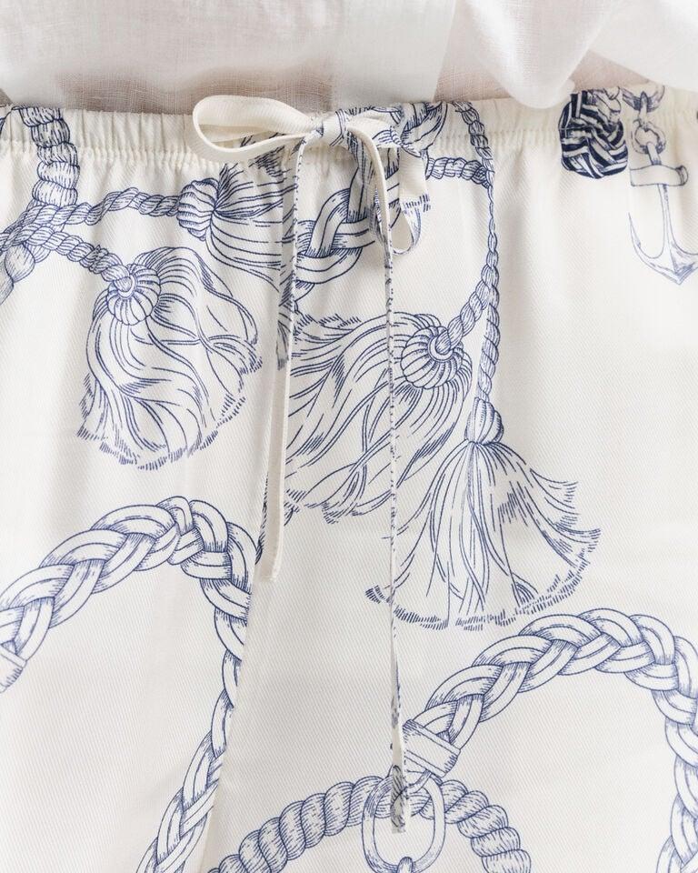 Gant Pantalones Relaxed Fit Sailing Print con cordón ajustable Oferta especial