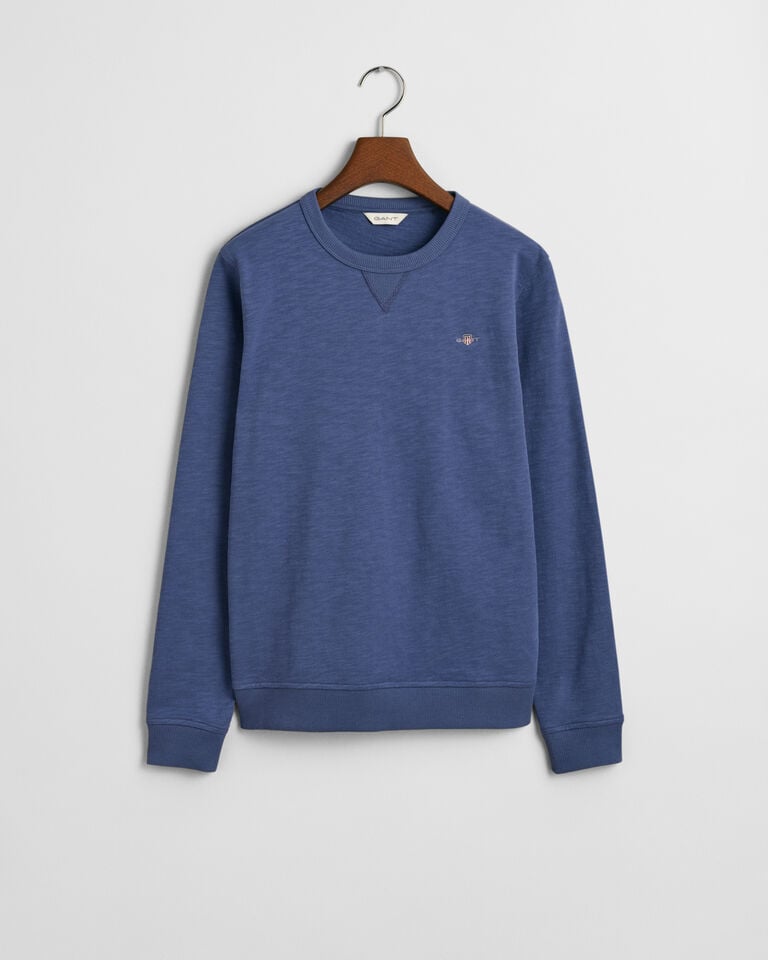 Gant Sudadera de cuello redondo Shield Teens de algodón flameado Descuento por venta flash