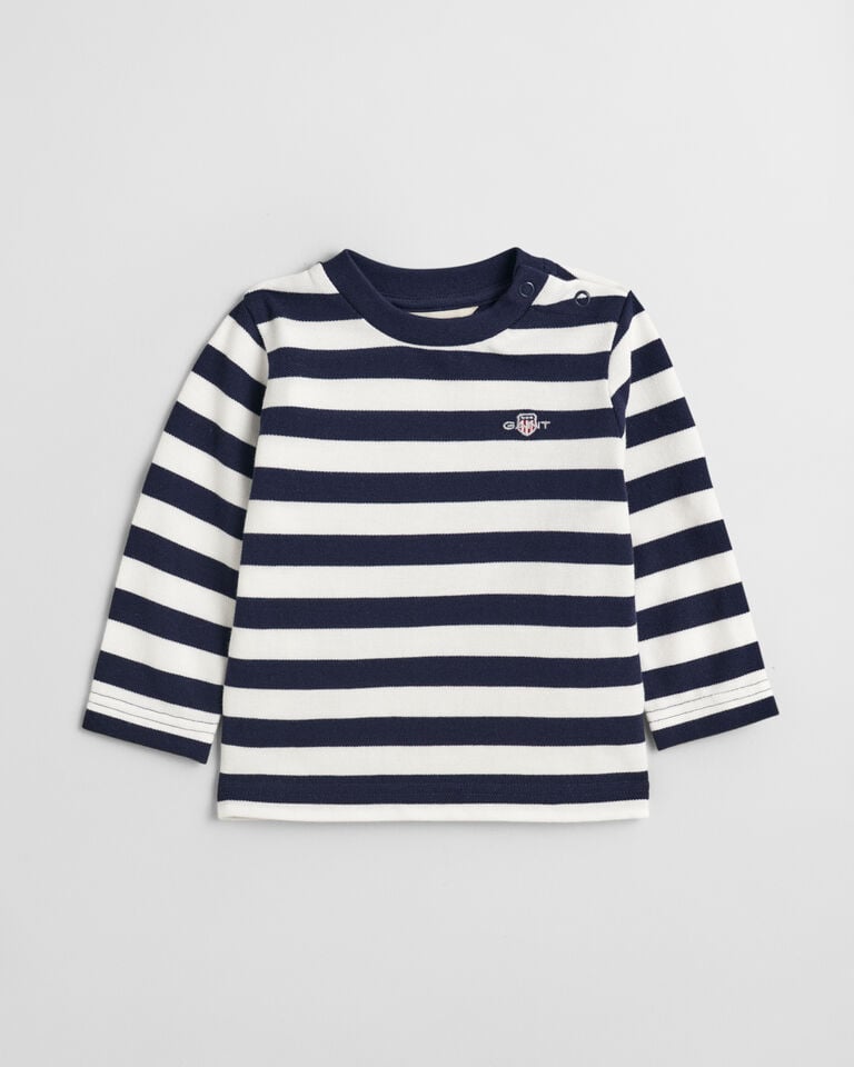 Gant Camiseta de manga larga de piqué a rayas Shield Baby Precios de Black Friday