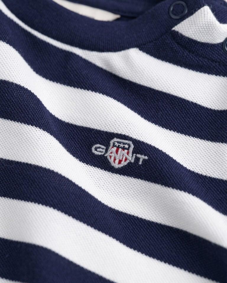 Gant Camiseta de manga larga de piqué a rayas Shield Baby Precios de Black Friday