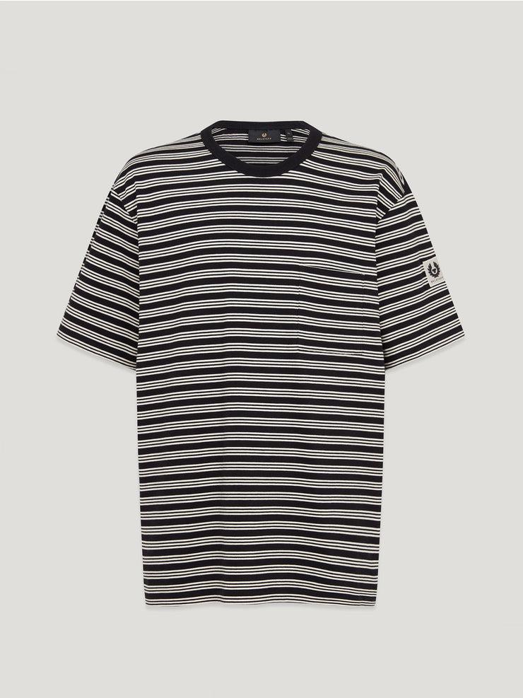 belstaff camiseta drum a rayas rail