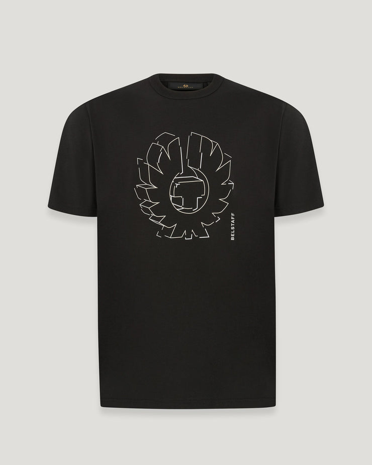 belstaff camiseta con estampado gráfico deconstructed phoenix