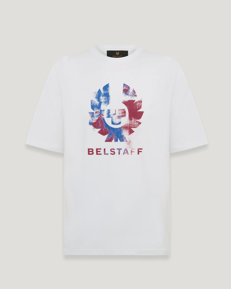 belstaff camiseta con estampado gráfico blur phoenix