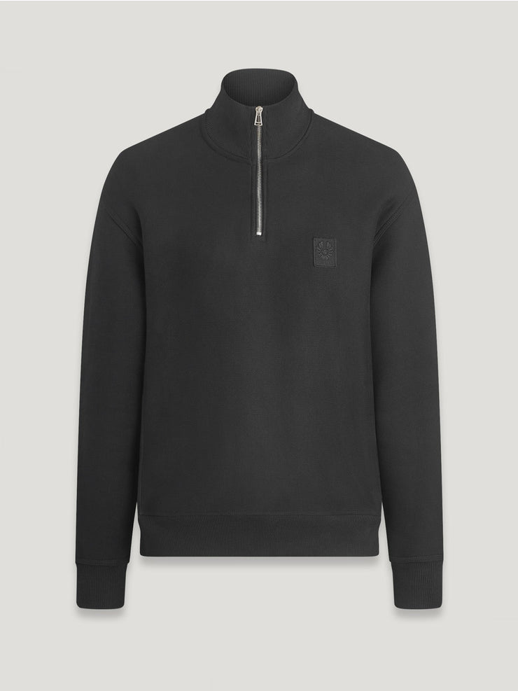 belstaff sudadera hockley con cremallera de un cuarto