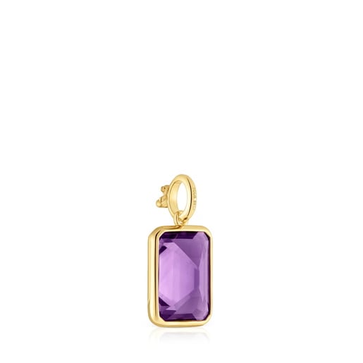 Tous Colgante pequeño con baño de oro 18 kt sobre plata y amatista Medallions Precios de Black Friday