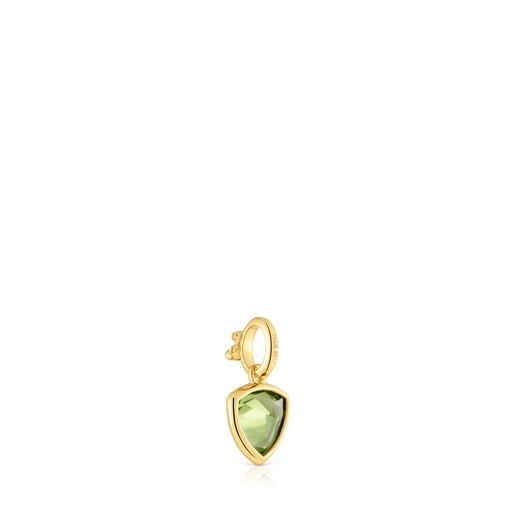 Tous Colgante pequeño con baño de oro 18 kt sobre plata y peridoto Medallions En oferta