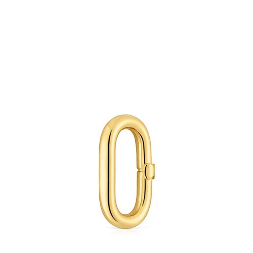 Tous Anilla mediana con baño de oro 18 kt sobre plata Hold Oval