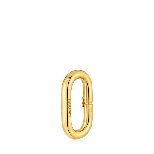 Tous Anilla mediana con baño de oro 18 kt sobre plata Hold Oval Grandes ahorros