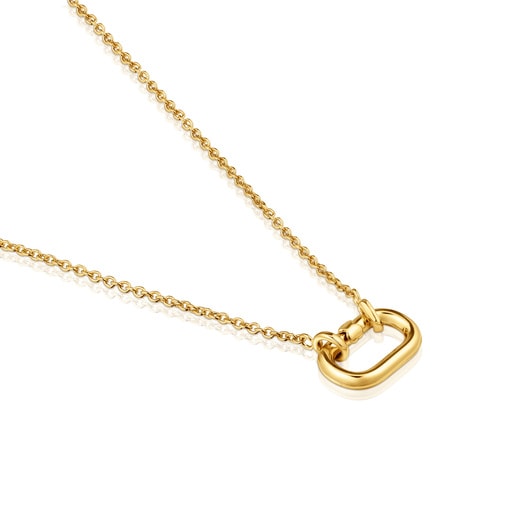 Tous Collar corto con baño de oro 18 kt sobre plata con anilla Hold Oval 2025