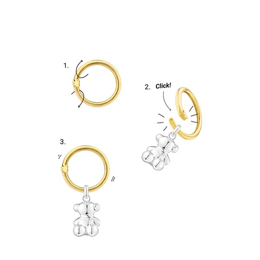 Tous Collar corto con baño de oro 18 kt sobre plata con anilla Hold Oval 2025