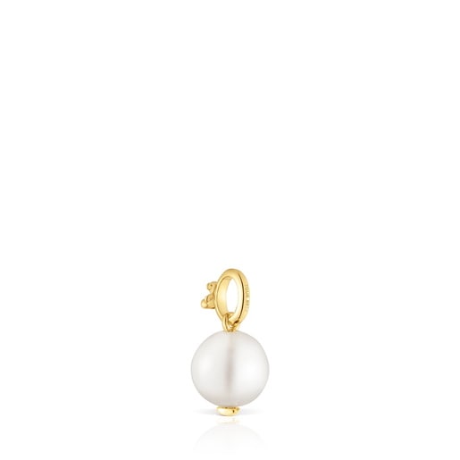 Tous Colgante pequeño con baño de oro 18 kt sobre plata y perla cultivada Medallions En línea