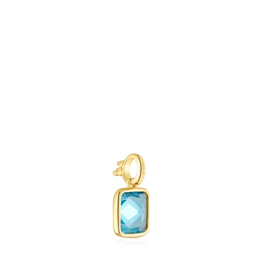 Tous Colgante pequeño con baño de oro 18 kt sobre plata y topacio Medallions Outlet online
